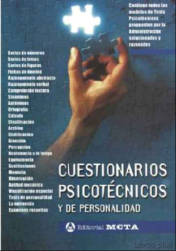 Descargar gratis ebook CUESTIONARIOS PSICOTECNICOS Y DE PERSONALIDAD: EJERCICIOS PRACTICOS (4ª ED.) en epub