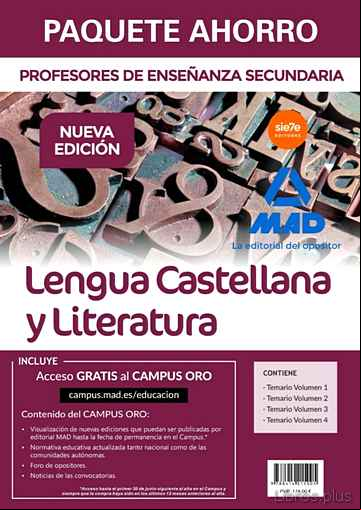 Descargar ebook PAQUETE AHORRO LENGUA CASTELLANA Y LITERATURA CUERPO DE PROFESORES DE ENSEÑANZA SECUNDARIA